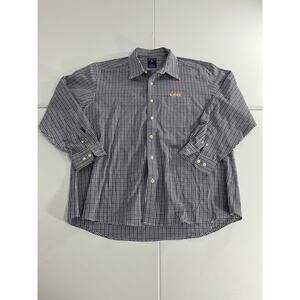 LSU Long Sleeve Button Down Shirt Size 2xl Purple
